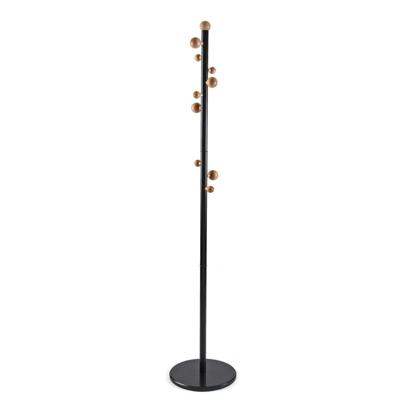 Coat rack Versa Black Wood Metal 34,5 x 174,5 x 34,5 cm