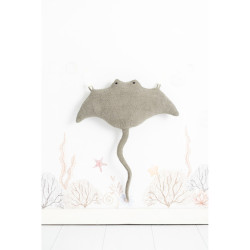 Fluffy toy Crochetts OCÉANO Grey Manta ray 67 x 77 x 11 cm