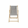 Sun-lounger DKD Home Decor Grey 77 cm 57,5 x 113 x 77 cm Natural (57,5 x 113 x 77 cm)