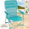 Beach Chair Aktive Turquoise 44 x 72 x 35 cm Aluminium Foldable (4 Units)