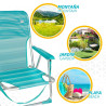 Beach Chair Aktive Turquoise 44 x 72 x 35 cm Aluminium Foldable (4 Units)