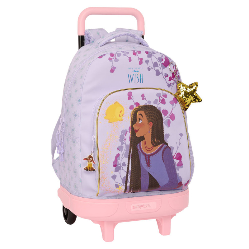 School Rucksack with Wheels Wish Lilac 33 X 45 X 22 cm