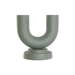 Vase Home ESPRIT Green Aluminium 18 x 13 x 19 cm (2 Units)