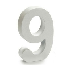 Number 9 Wood White (2 x 16 x 14,5 cm) (24 Units)