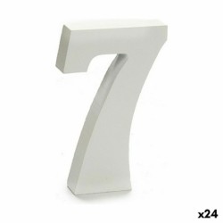 Number 7 Wood White (2 x 16 x 14,5 cm) (24 Units)