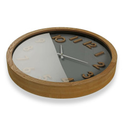 Wall Clock Versa 50 cm MDF Wood MDF Wood/Crystal