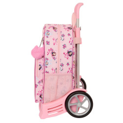 School Rucksack with Wheels Na!Na!Na! Surprise Fabulous Pink 33 x 42 x 14 cm