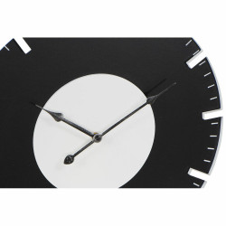 Wall Clock DKD Home Decor 50 x 3,5 x 50 cm Black White Vintage MDF Wood (2 Units)