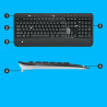 Keyboard and Mouse Logitech 920-008685 Black Qwerty US