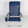 Beach Chair Aktive Slim Foldable Navy Blue 47 x 87 x 58 cm (2 Units)