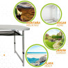 Folding Table Aktive 149 x 71,5 x 80 cm Foldable Camping