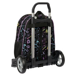 School Rucksack with Wheels Monster High Black 33 x 42 x 14 cm