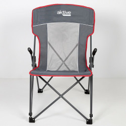 Foldable Camping Chair Aktive Grey 59 x 97 x 68 cm (2 Units)