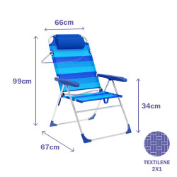 Folding Chair Marbueno Blue 67 x 99 x 66 cm