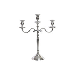 Candle Holder DKD Home Decor Silver Aluminium (34 x 12 x 41 cm) (3 Pieces)