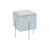 Footrest DKD Home Decor Golden Metal Sky blue (34 x 34 x 40 cm)