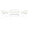 Sofa and table set DKD Home Decor Metal synthetic rattan 124 x 74 x 84 cm