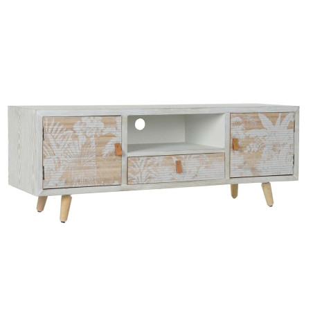 TV furniture DKD Home Decor White Wood Bamboo (140 x 40 x 51 cm)