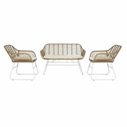 Garden sofa DKD Home Decor Metal synthetic rattan 124 x 74 x 84 cm