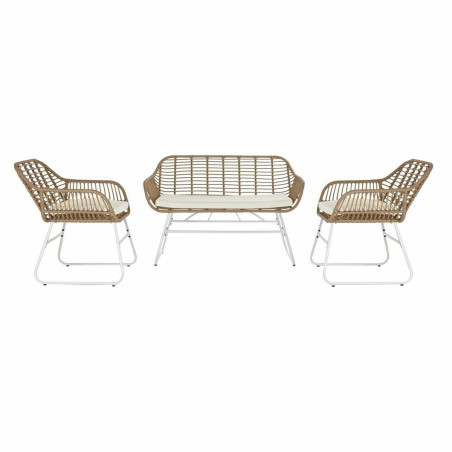 Garden sofa DKD Home Decor Metal synthetic rattan 124 x 74 x 84 cm