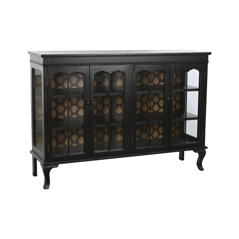 Sideboard DKD Home Decor 142,5 x 40,5 x 101,5 cm Fir Crystal Black