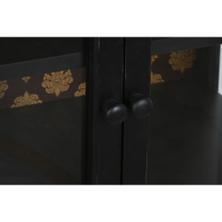 Sideboard DKD Home Decor 142,5 x 40,5 x 101,5 cm Fir Crystal Black