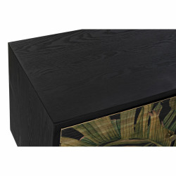 Sideboard DKD Home Decor Black Fir Metal MDF Green