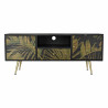 Sideboard DKD Home Decor Black Fir Metal MDF Green