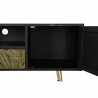 Sideboard DKD Home Decor Black Fir Metal MDF Green