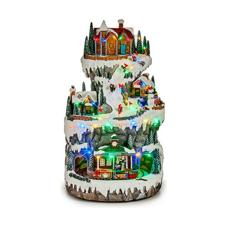 Decoration Train Town 23 x 23 x 39 cm Resin