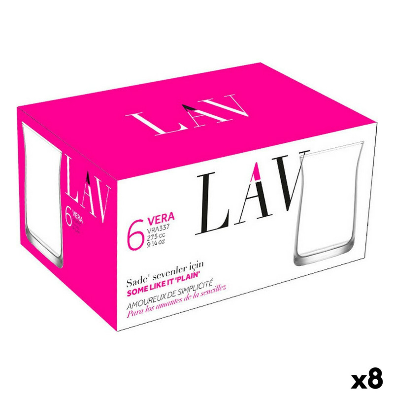 Set of glasses LAV Vera 275 ml 6 Pieces (8 Units)