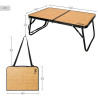 Folding Table Aktive Camping Bamboo 60 x 25 x 40 cm (4 Units)