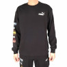 Men’s Sweatshirt without Hood Puma Repeat Graphic  Black