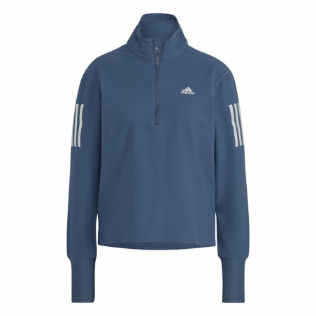 Women's long sleeve T-shirt Adidas Own the Run 1/2 Zip Indigo