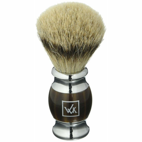 Shaving Brush Walkiria Methacrylate Natural Brown Silver