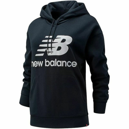 Women’s Hoodie New Balance Essentials Stacked Logo Black