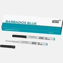 Refill for ballpoint pen Montblanc 128219 Turquoise Blue (2 Units)