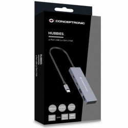 USB Hub Conceptronic HUBBIES13G Grey