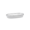 Snack tray Ariane Vital Filo White Black Ceramic Aluminium Oxide 17,3 x 2,6 x 10 cm (8 Units)