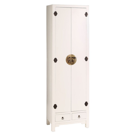 Cupboard ORIENTE White Wood Iron DMF 55 x 33 x 185 cm