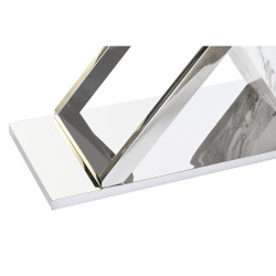 Console DKD Home Decor White Grey Silver Crystal Steel 120 x 40 x 75 cm