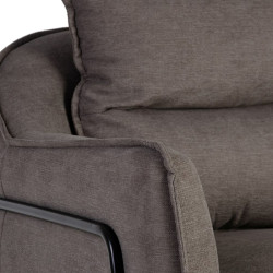 Armchair 76,5 x 70 x 74 cm Synthetic Fabric Metal Dark grey