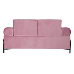 Sofa DKD Home Decor Black Pink Metal Polyester Modern (154 x 76 x 76 cm)