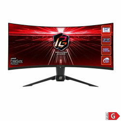 Monitor ASRock PG34WQ15R2B 34" VA LCD Flicker free 50 / 60 Hz 165 Hz