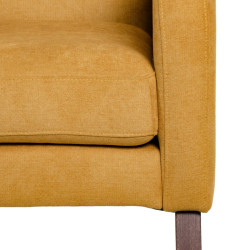 Armchair 70 x 82 x 88 cm Synthetic Fabric Wood Mustard