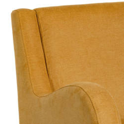 Armchair 70 x 82 x 88 cm Synthetic Fabric Wood Mustard