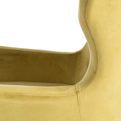 Armchair 75 x 83 x 103 cm Synthetic Fabric Wood Mustard