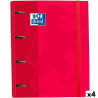 Ring binder Oxford Classic Red A4+ (4 Units)