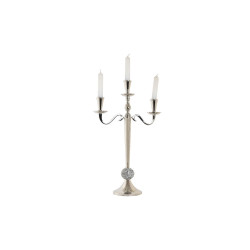 Candle Holder DKD Home Decor 30 x 12 x 46 cm Silver Aluminium Chromed