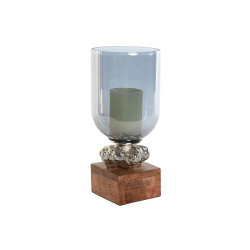 Candleholder DKD Home Decor 16,5 x 16,5 x 38,5 cm Crystal Aluminium